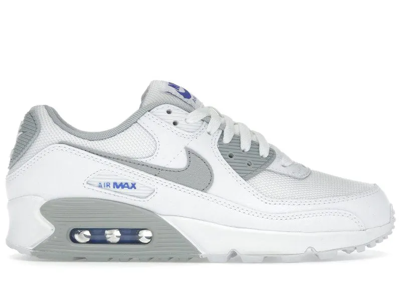 Nike Air Max 90 White Racer Blue Light Smoke Grey (HM0705-100)