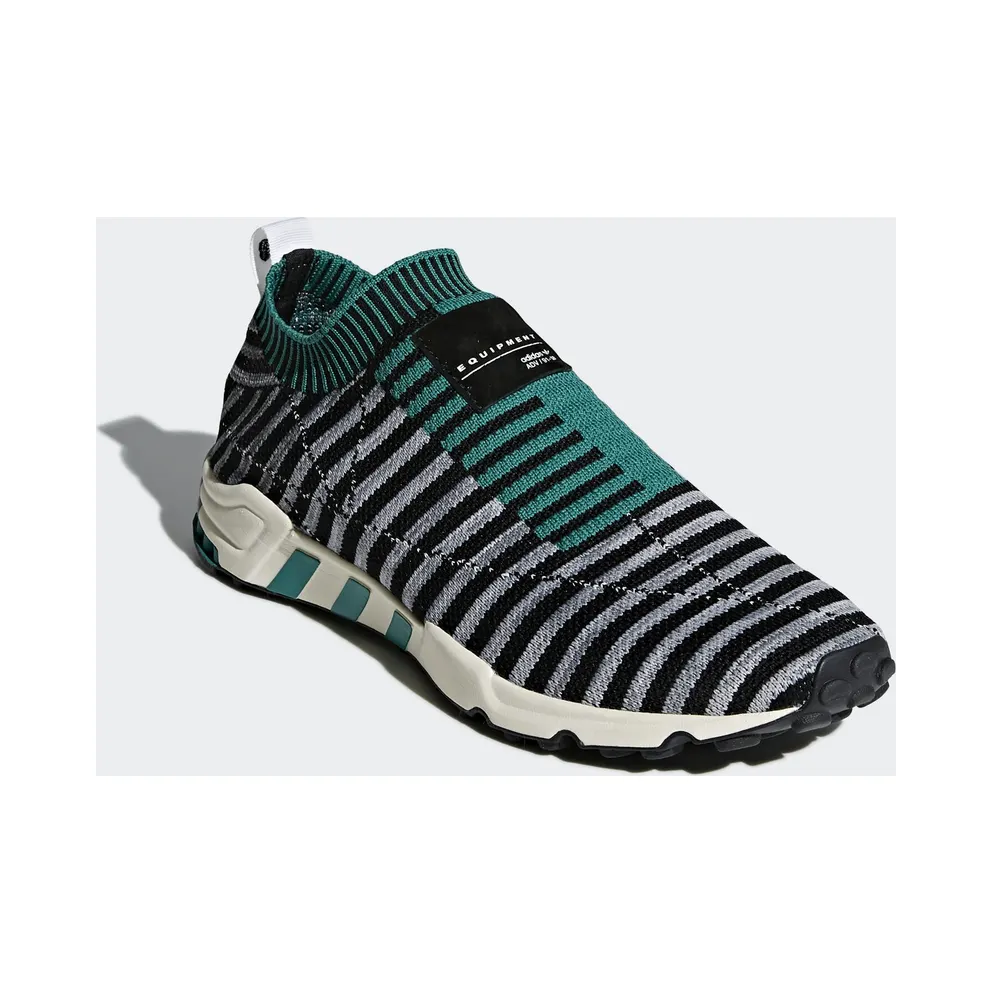 adidas EQT Support Sock Core Black Grey One Core Black/Grey One/Sub Green (B37522)