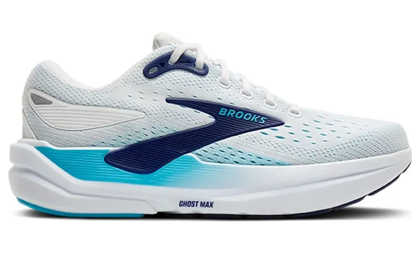 Brooks Ghost Max 3 M Mannen Bright White / Beacon Blue / Teal