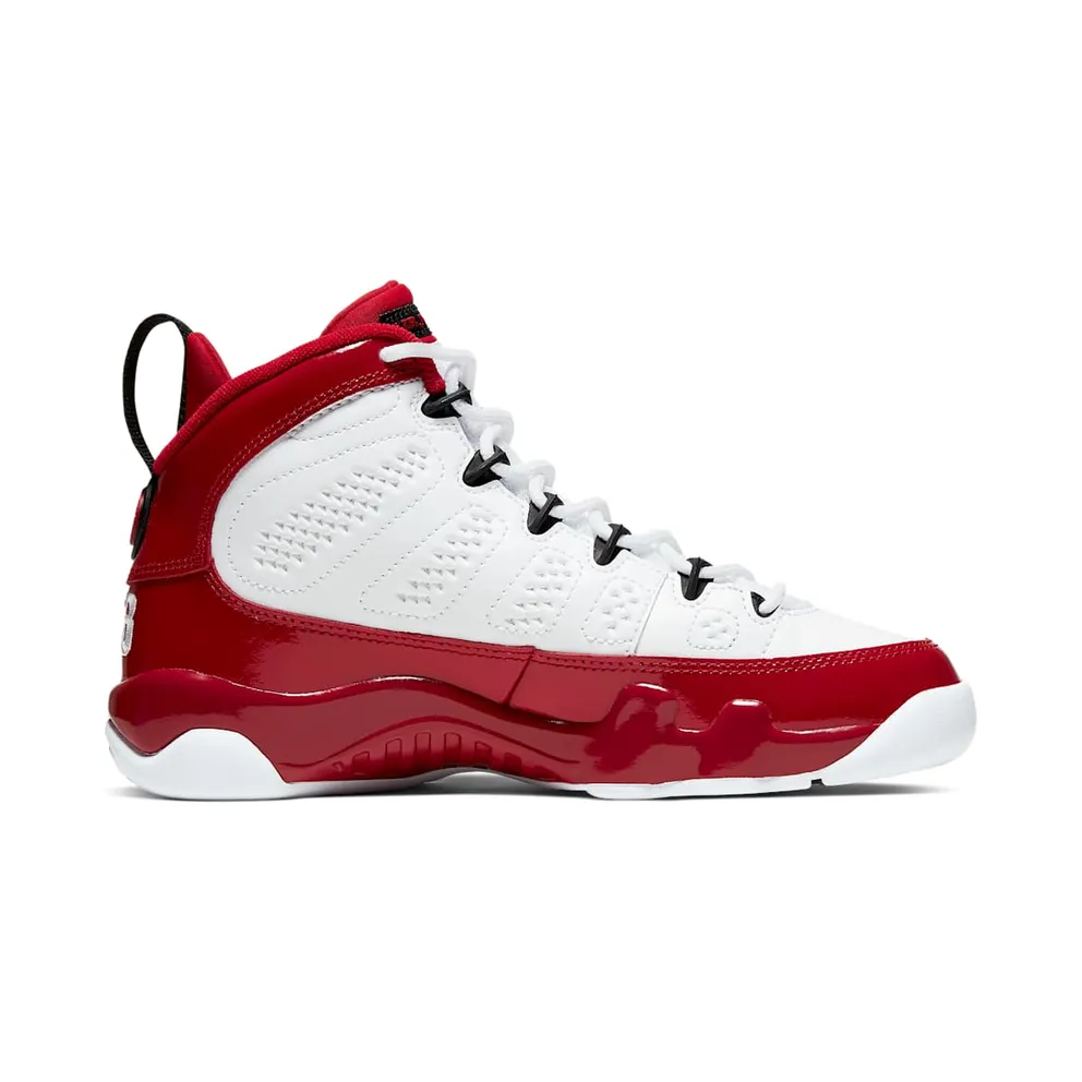 Jordan 9 Retro White Gym Red (GS) White/Black-Gym Red (302359-160)