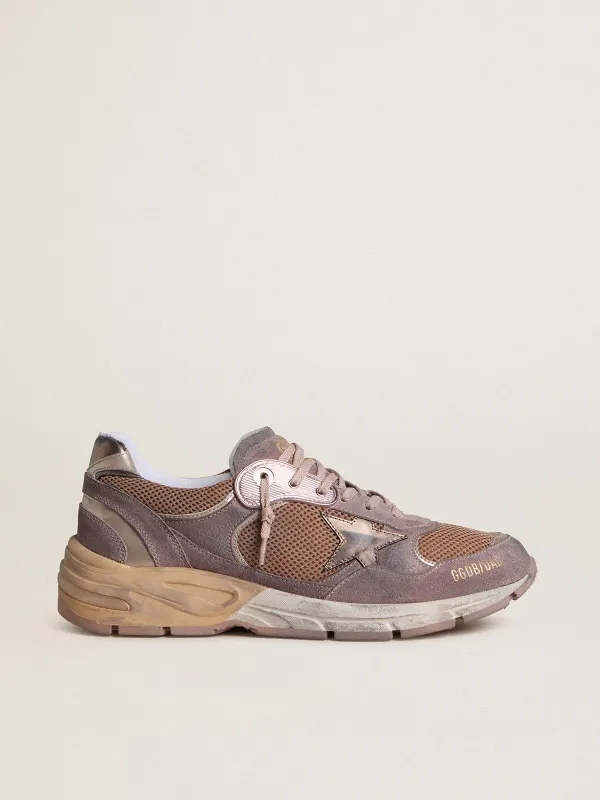 Golden Goose Dad-Star In Lilac Suede And Mesh With Laminated Leather Star And Heel Tab (GMF00884.F007831.83208)