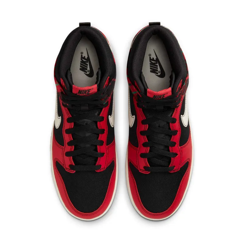 Nike Dunk High “Plaid – Black/Red” (DV0826-001)