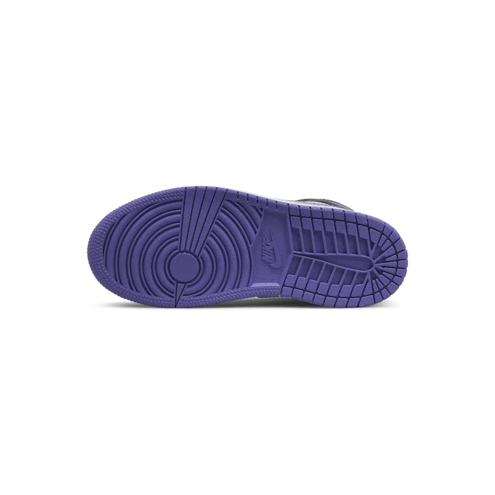 Air Jordan 1 Mid Black Dark Iris (PS) (640734-095)
