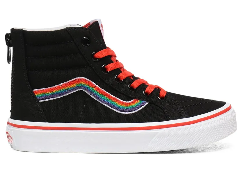 VANS Chenille Sk8-hi Zip Schoenen Voor Kinderen (Zwart)