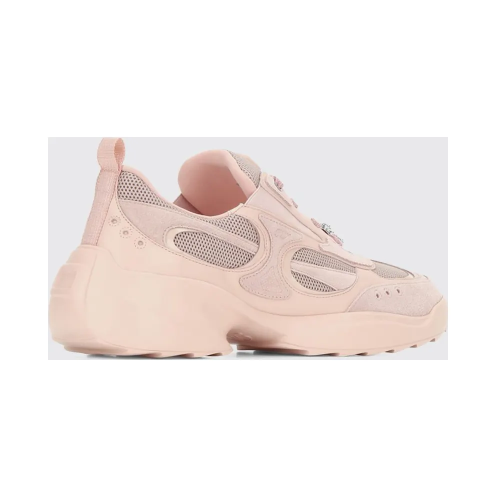 Roger Vivier Viv’ On The Run Leather and Mesh with Chunky Sole Pink (RVW75645570VN81VD1)