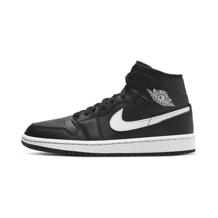 Jordan 1 Mid Black White (W) “Black / White” (BQ6472-011)