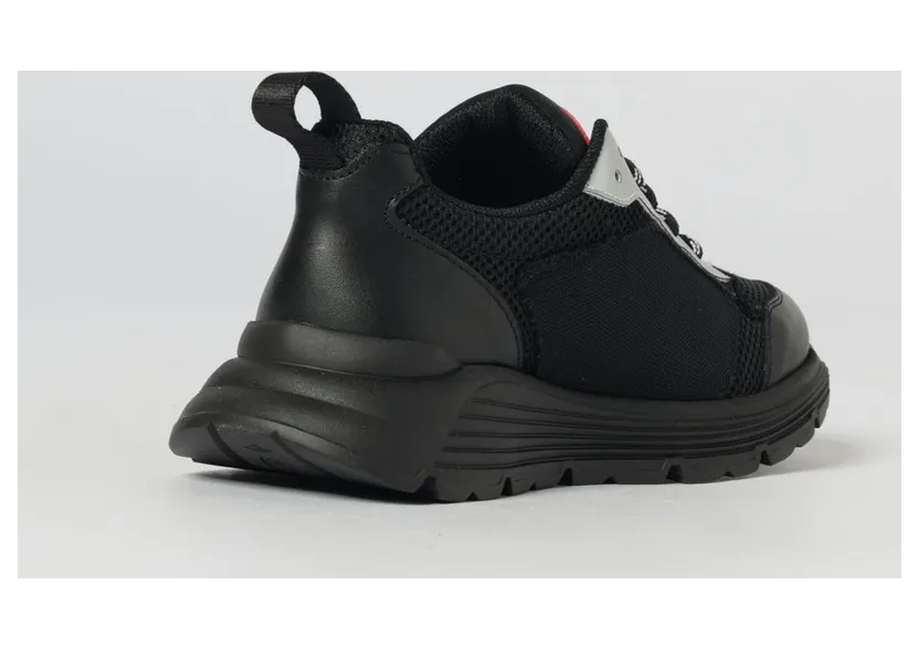 Dsquared2 Boy’s Low-Top Leather and Mesh Sneakers with Contrast Logo Black (8274405) (2)