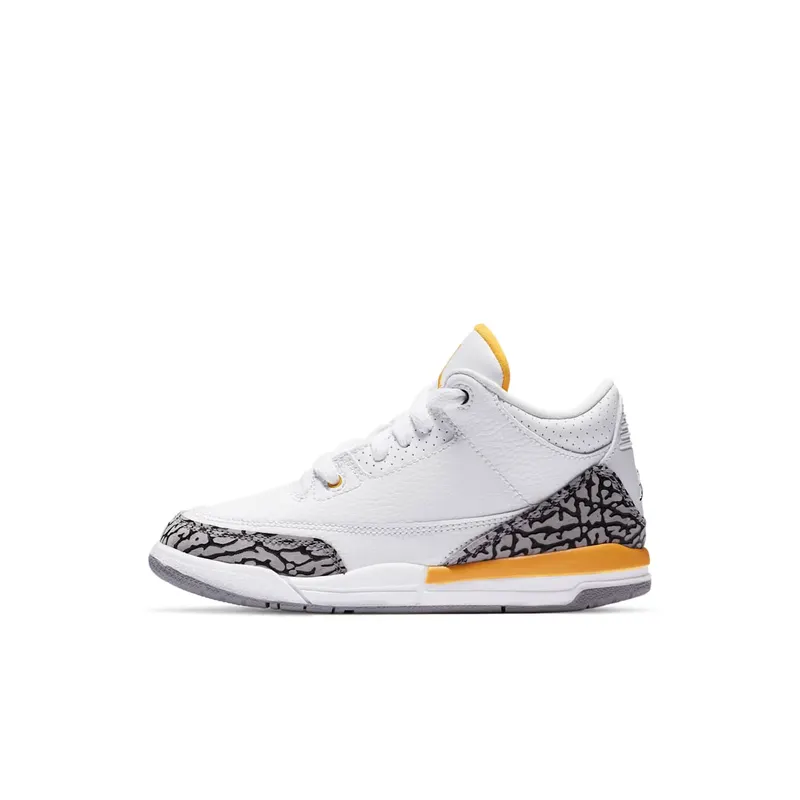 Jordan 3 Retro Laser Orange (PS) White/Black-Laser Orange-Cement Grey (441141-108)