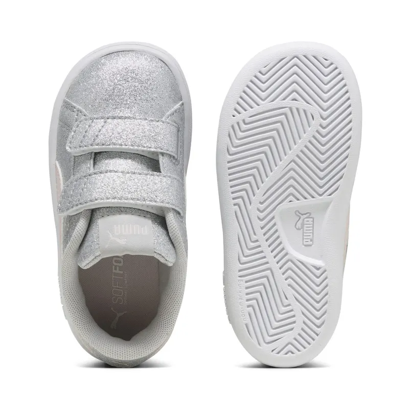 Puma Smash 3.0 Glitz Glam “Glacial Gray / Frosty Pink” (394688_02)