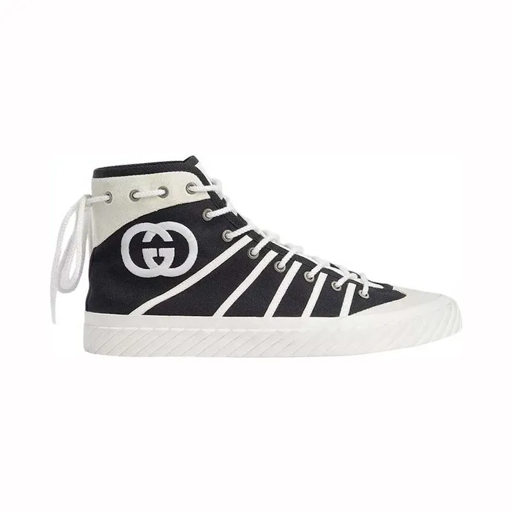 Gucci GG Tortuga High Sneakers Black White (741893 FABJU 1297)