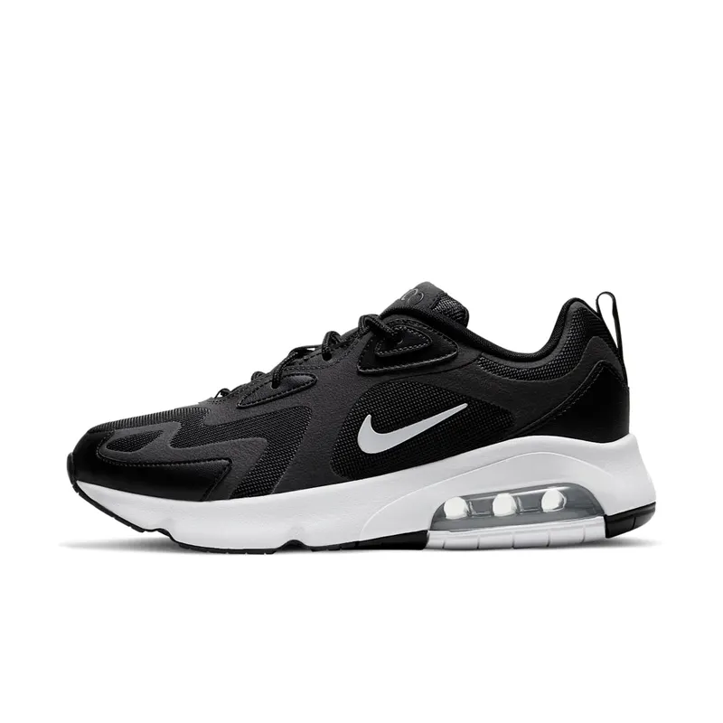 Nike Air Max 200 Black Black/Off Noir-Metallic Silver-White (CI3865-001)