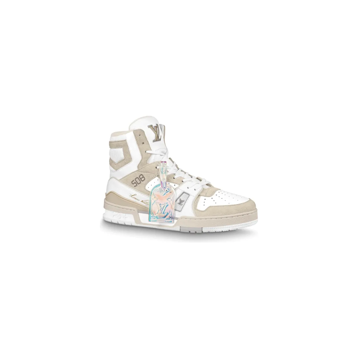Louis Vuitton Trainer White Iridescent