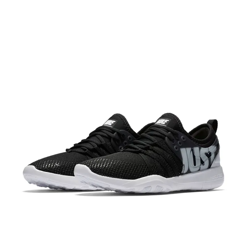 Nike Free Tr 7 Premium Just Do It Black White (W) Black/Black-Wolf Grey (924592-001)