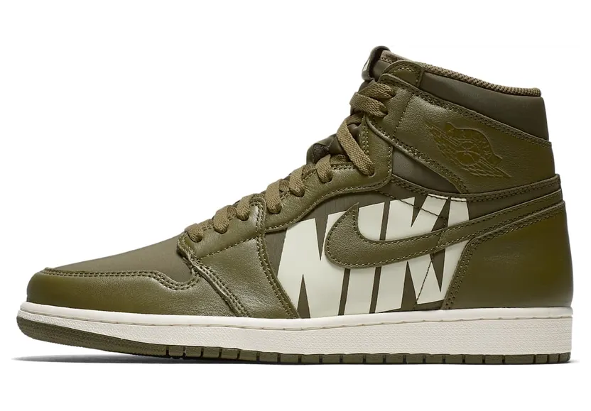 Air Jordan 1 Retro High OG Swoosh – “Olive Canvas / Sail” (555088-300)