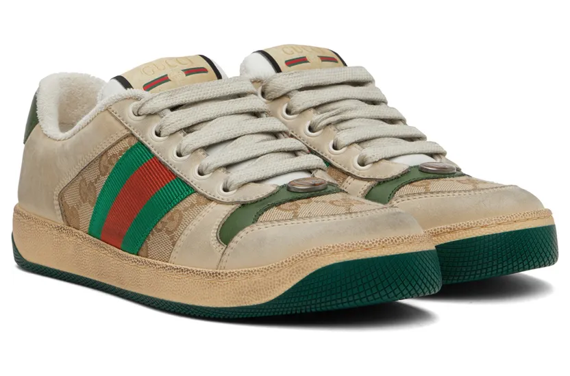 Gucci Beige Screener GG Sneakers (570443 9Y920) (4)
