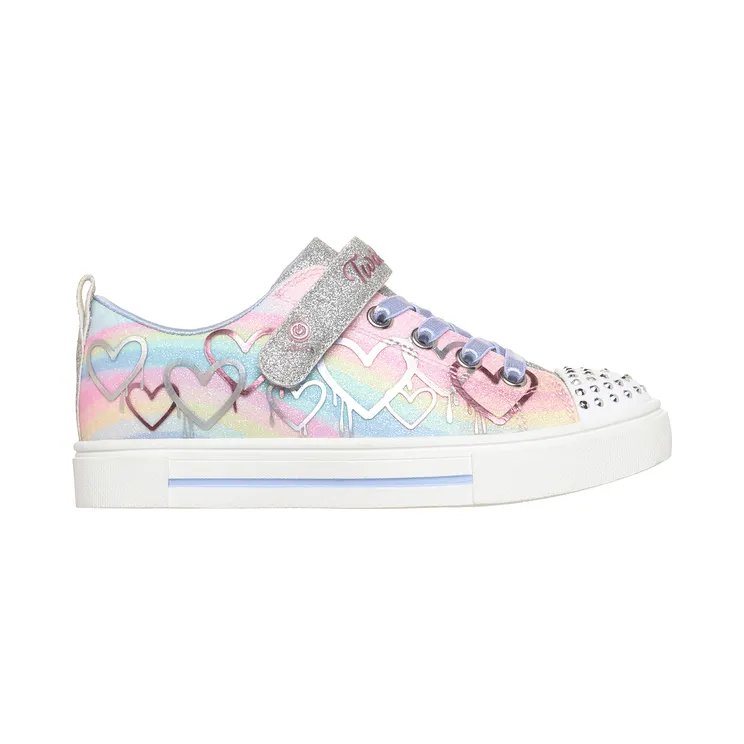 Skechers Twinkle Toes: Twinkle Sparks “Ombre Love Silver” (314823LSMLT)