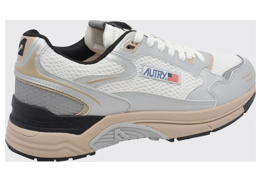 Autry Hyperway Bicolour Leather and Mesh Low-Top Sneakers White (HYLMMV13) (2)
