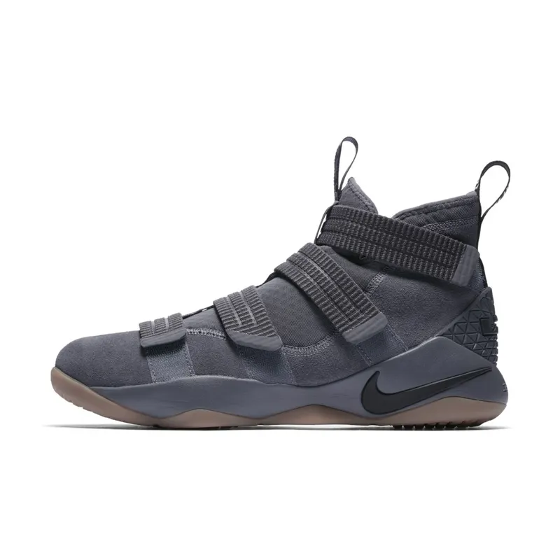 Nike LeBron Zoom Soldier 11 Grey Gum Dark Grey/Black-Circuit Orange (897646-003)