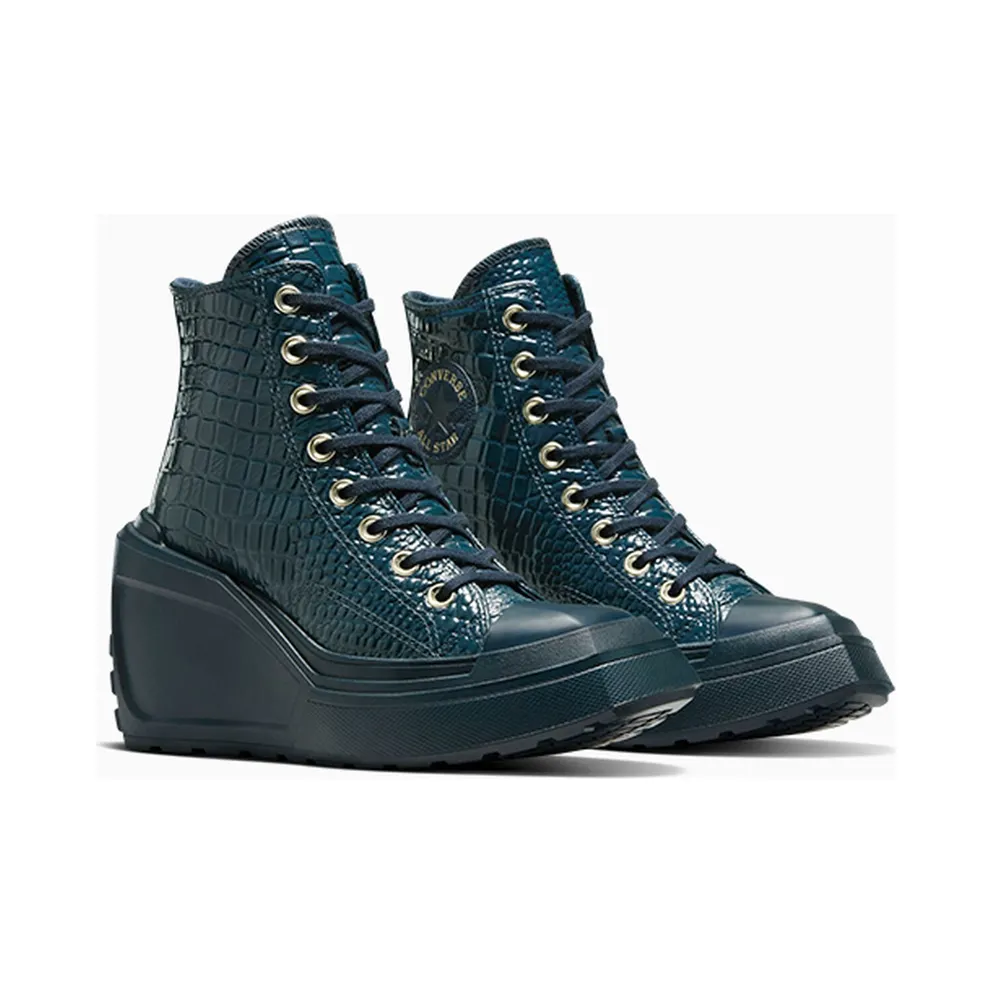 Converse Chuck 70 De Luxe Wedge Platform Leather Into The Void/Gold (A10037C)
