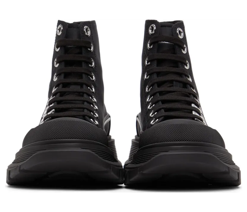Alexander McQueen Black Logo Tread Slick High Sneakers (676718W4RQ2) (2)