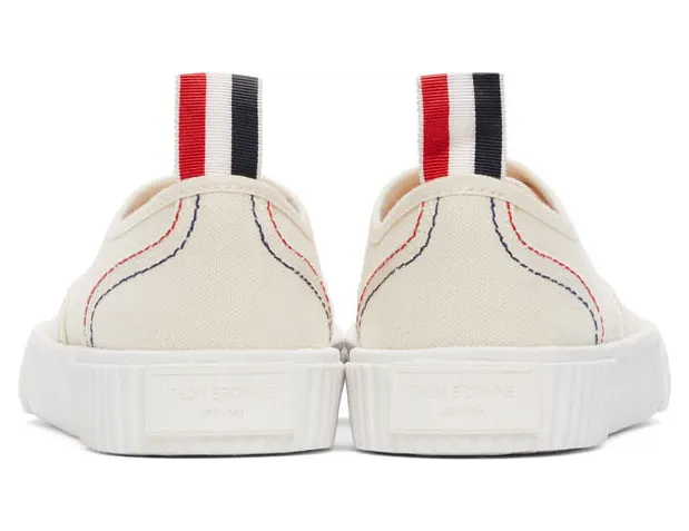 Thom Browne Off-White Heritage Vulcanized Sneakers (FFD063A-06555) (4)