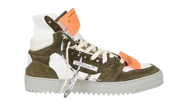 OFF-WHITE Off Court 3.0 High-Top Sneakers Khaki Green (OMIA065F21LEA003 6310)