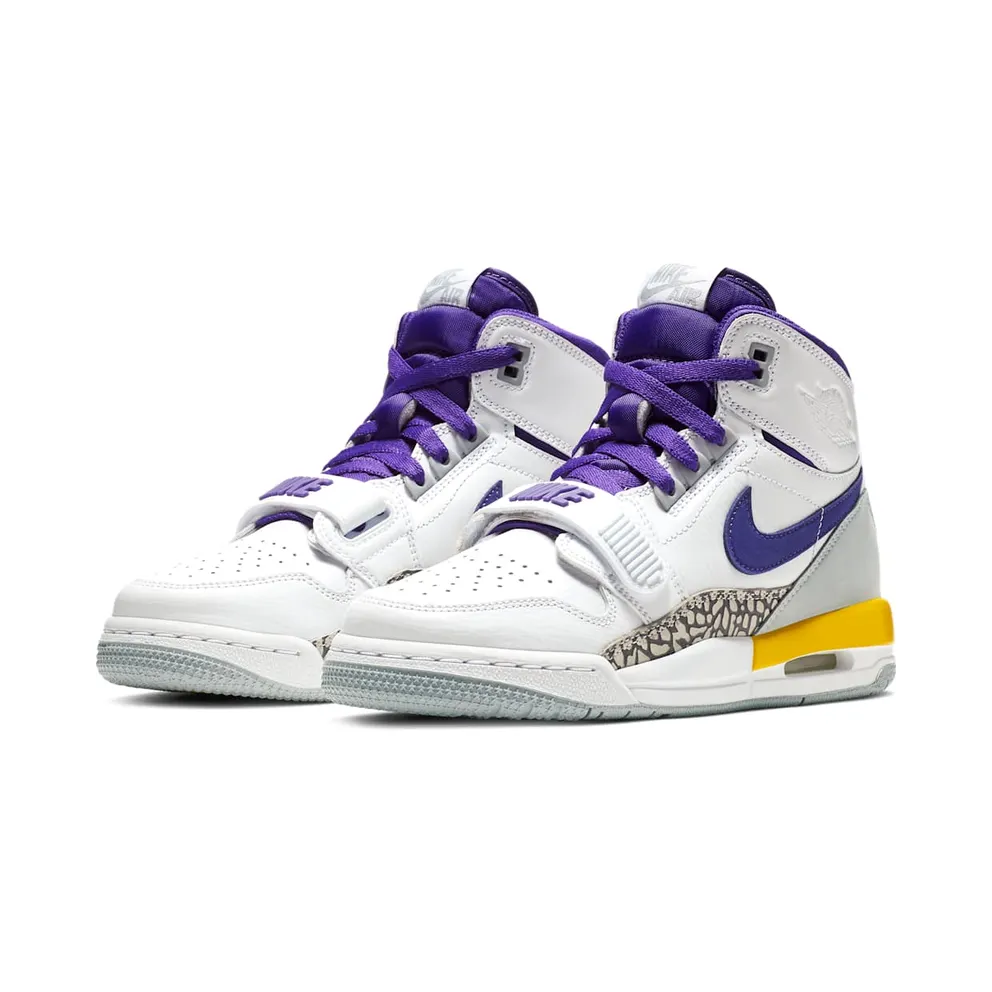 Jordan Legacy 312 Lakers (GS) White/Field Purple-Amarillo (AT4040-157)