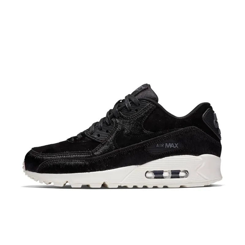 Nike Air Max 90 LX Black Pony Hair (W) Black/Black-Dark Grey-Sail (898512-006)