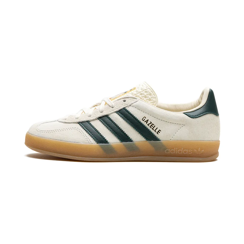 adidas Gazelle Indoor Schuh Cream White / Collegiate Green / Gum (IH7502)