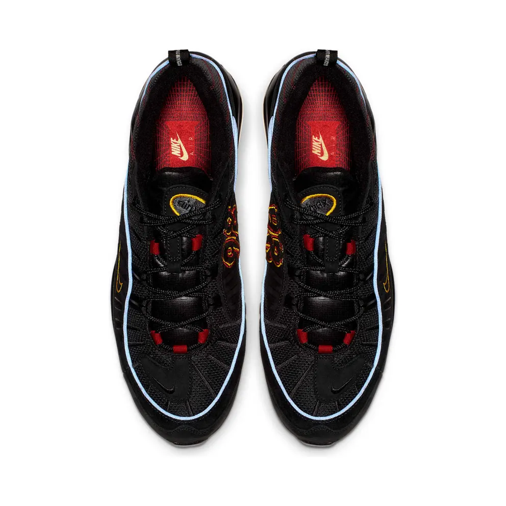 Nike Air Max 98 Black Amarillo University Red (2019) (CD1537-001)