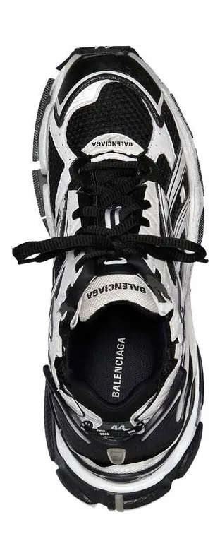 Balenciaga Runner White Black White (677403W3RB29010) (6)