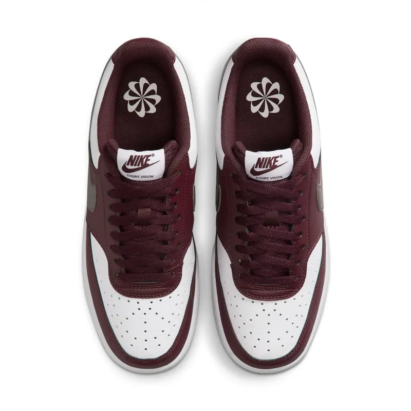 Nike Court Vision Low White Burgundy Metallic Pewter (IM7647-100)
