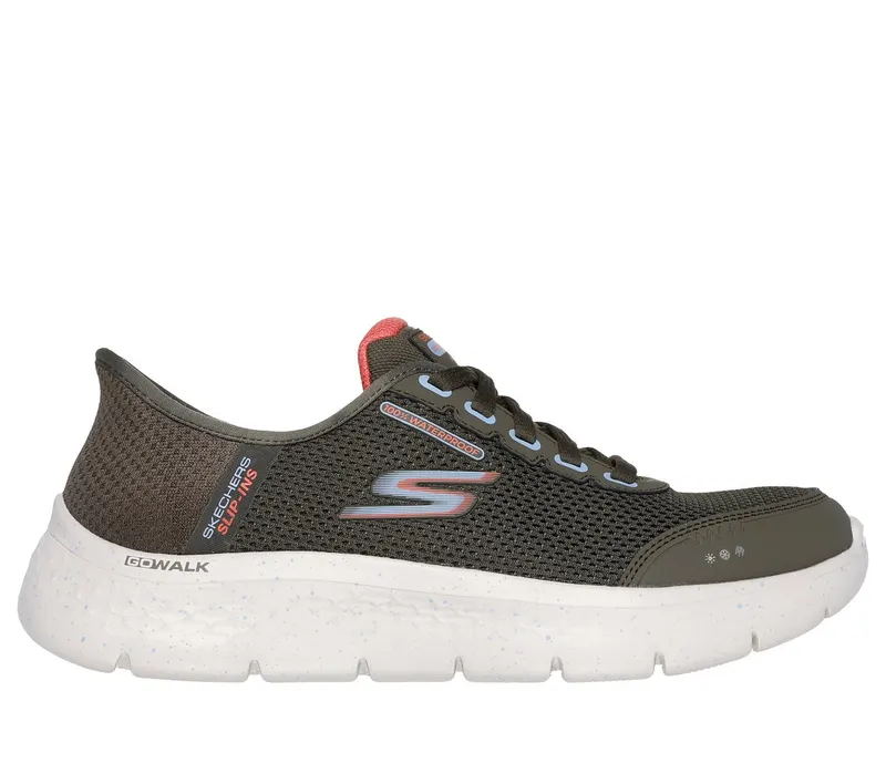 Skechers Slip-ins Waterproof: GO WALK Flex – Clear Creek Sneaker Olijf