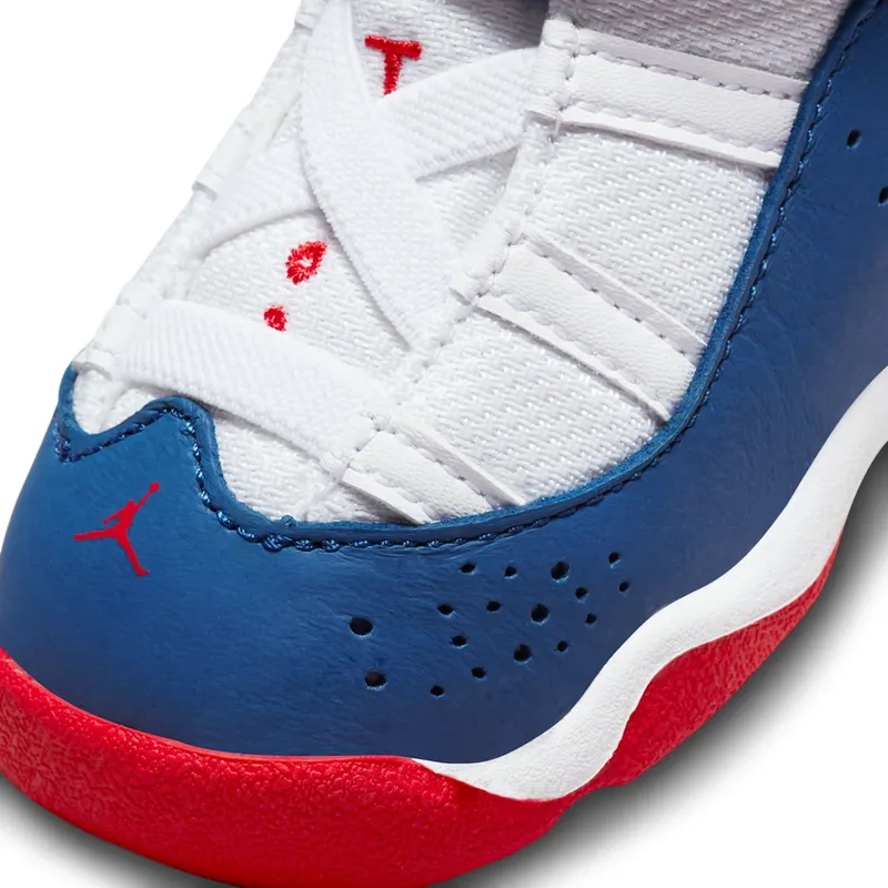 Jordan 6 Rings White University Red Light Steel Grey True Blue (323420-140)