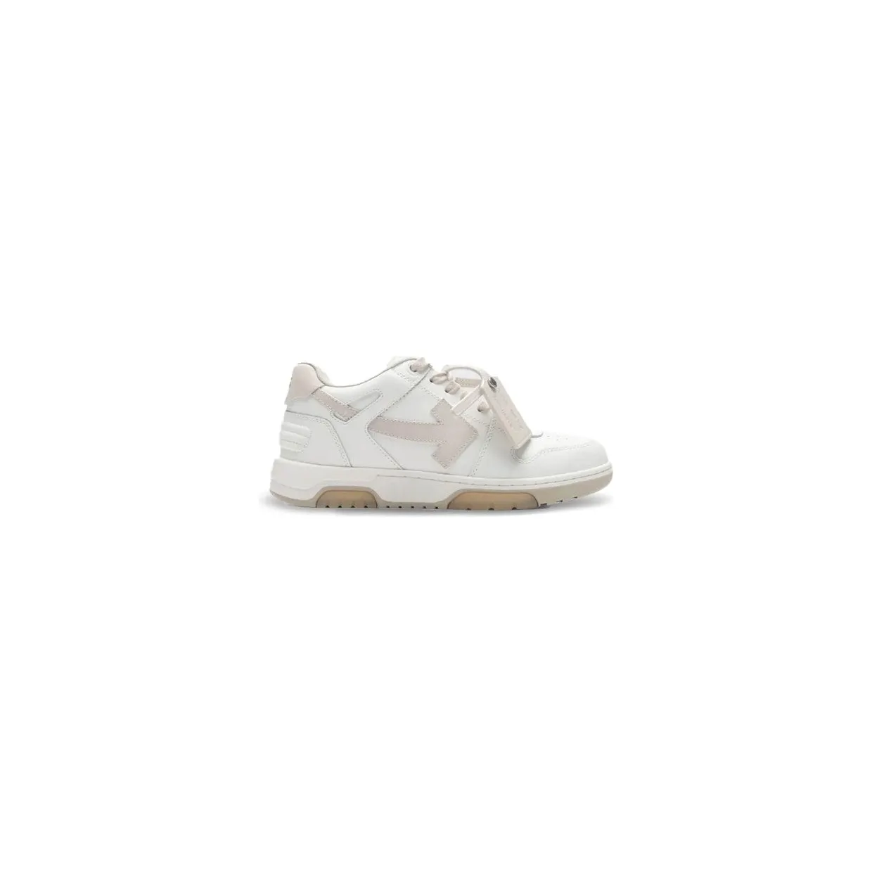OFF-WHITE OOO Leather White Light Pink Beige (OMIA189C99LEA0040161)