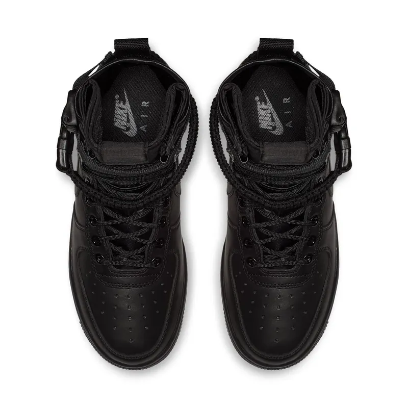 Nike Air Force 1 Triple Black Leather (W) Black/Black-Black (857872-005)