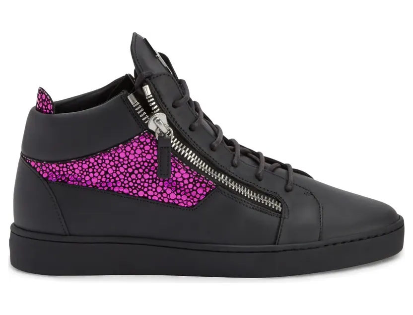 Giuseppe Zanotti Kriss leren mid-top sneakers – Zwart (RU10072K14)