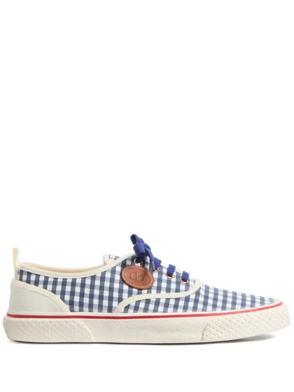Valentino Garavani Nojoke Vichy geruite sneakers – Blue (YS0J87YBW)