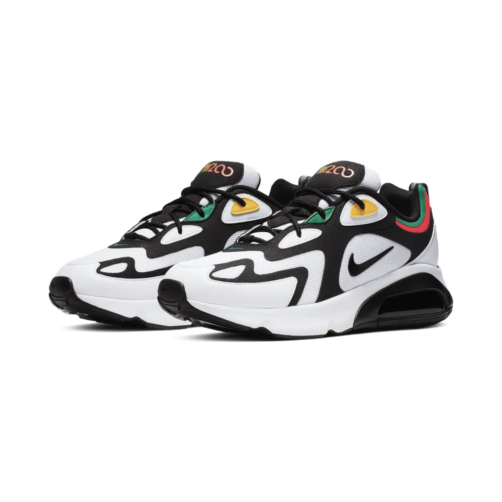 Nike Air Max 200 Rasta White/Black-Bright Crimson-University Gold-Lucid Green (AQ2568-101)