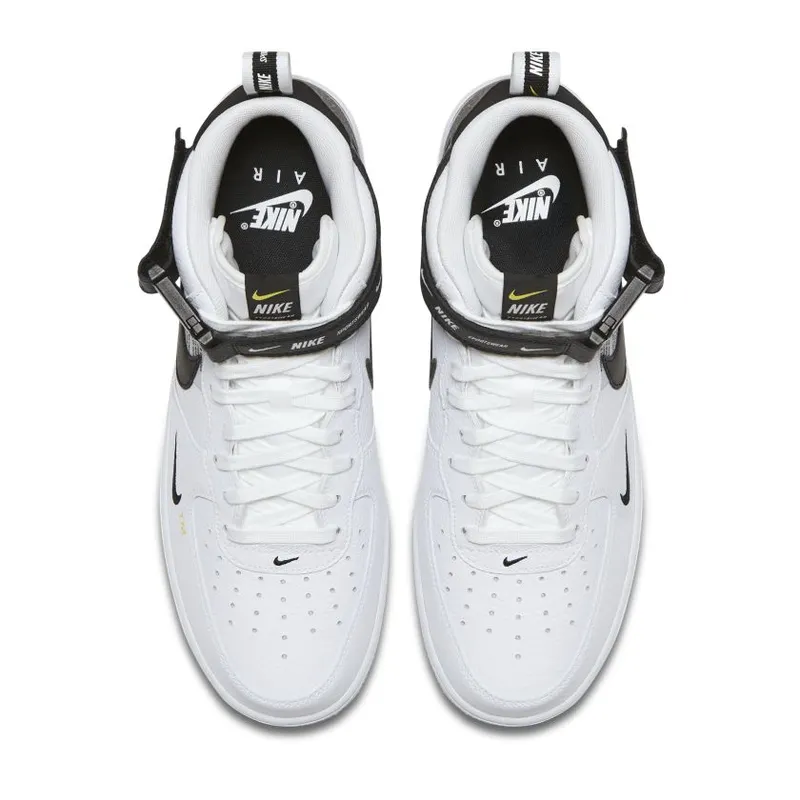 Nike Air Force 1 Mid Utility White Black White/Black-Tour Yellow (804609-103)