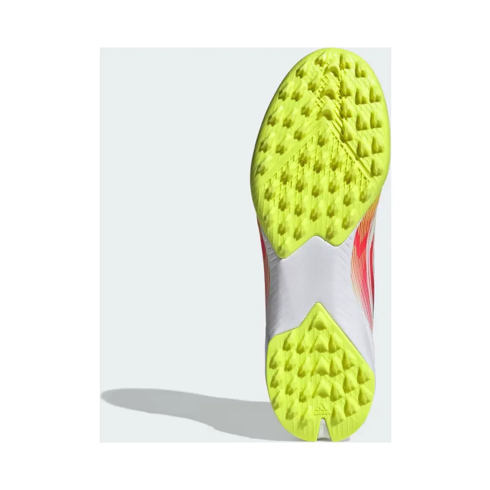 adidas F50 League Mid Turf Boots “Cloud White / Lucid Red / Solar Yellow” (IH3864)