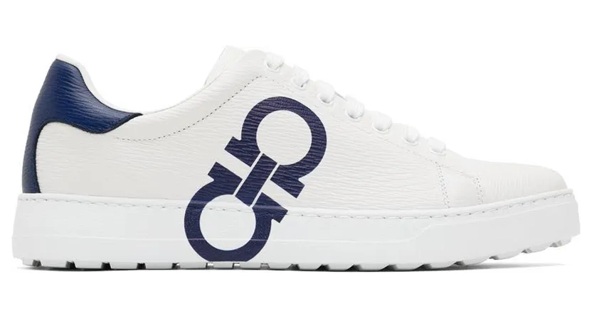 Salvatore Ferragamo White Gancini Sneakers (753086 020489009)