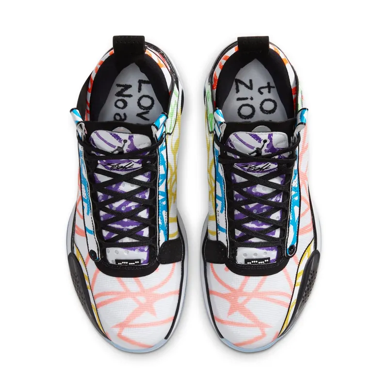 Jordan XXXIV Zion Williamson Coloring Book White/Black-Multi-Color (DA1897-100)