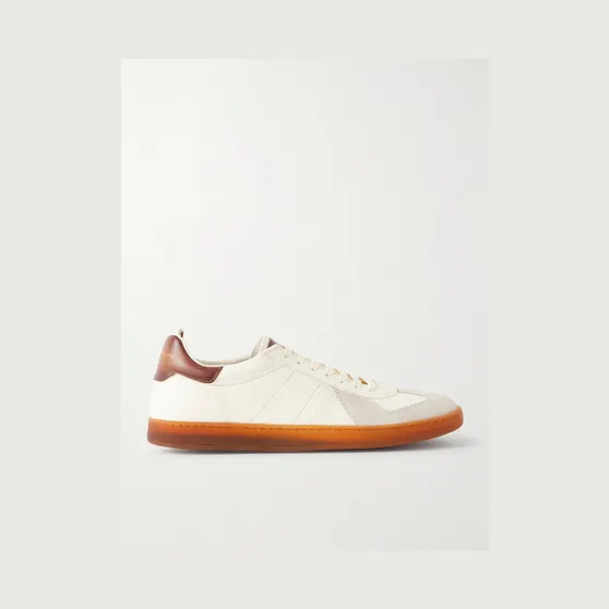 Officine Creative Militia 001 Suede-Trimmed Full-Grain Deerskin Sneakers White (OCUMILI001-CVCOM00000LC170)
