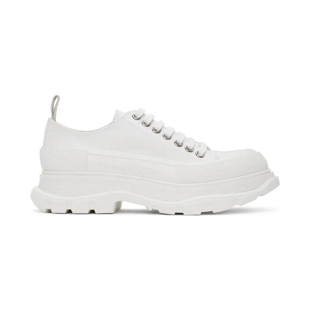 Alexander McQueen SSENSE Exclusive Grey Tread Slick Platform Low Sneakers (611705 W4MV2)