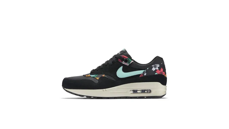 Nike Air Max 1 Aloha Black (W) Black/Artisan Teal/Sail (528898-003)