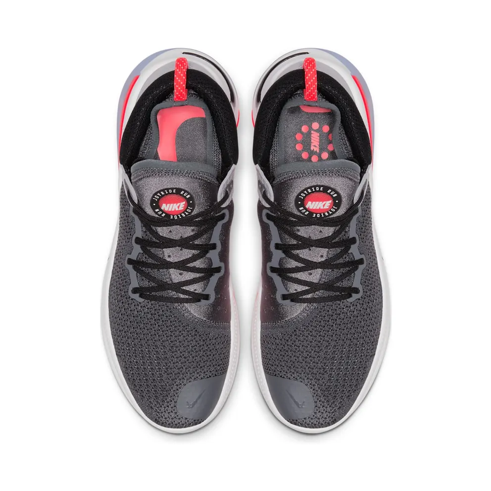 Nike Joyride Run Flyknit Dark Grey Bright Crimson Dark Grey/Pure Platinum-Anthracite-Bright Crimson (AQ2730-004)