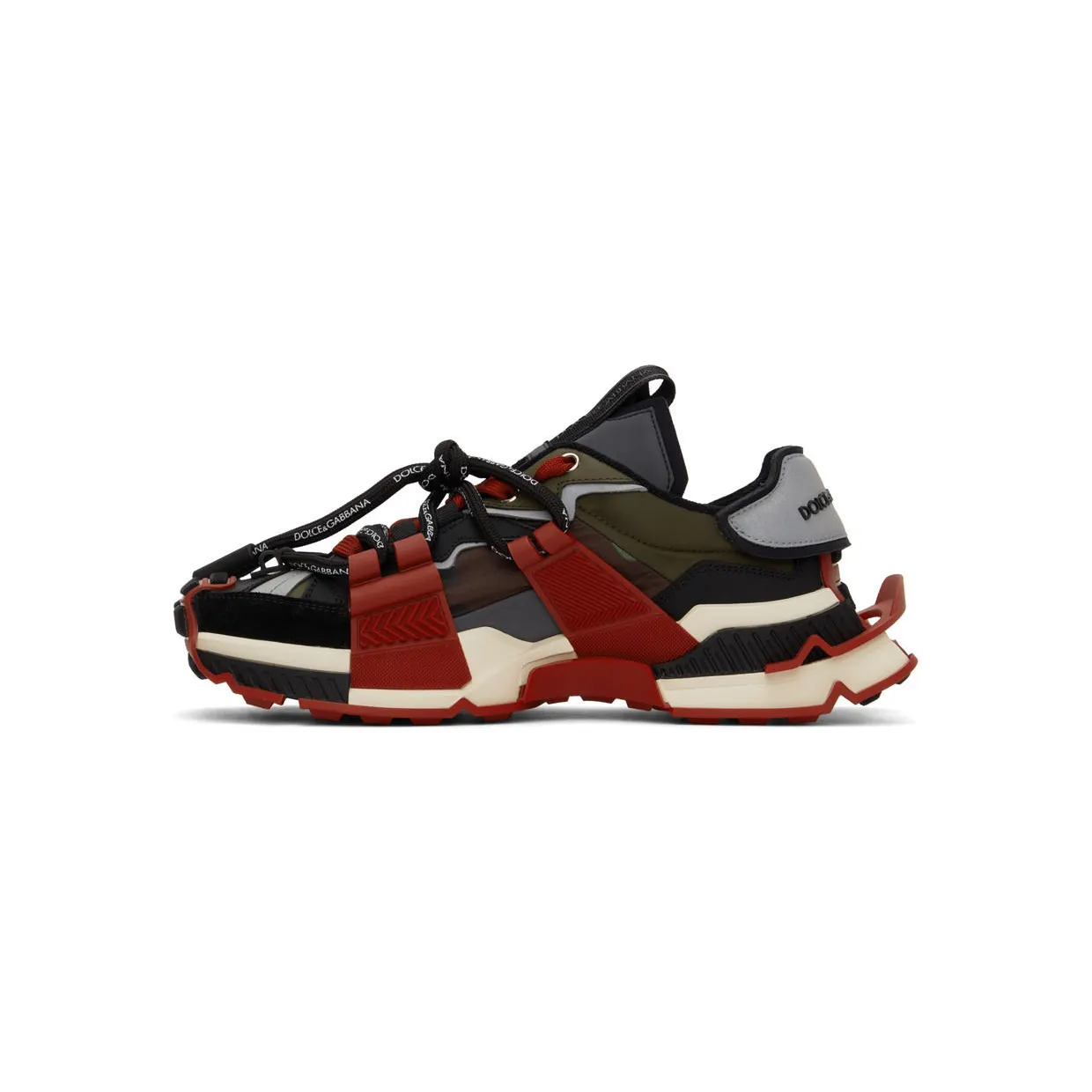 Dolce & Gabbana Red & Green Militare Space Sneakers (CS1963 AQ717) (3)