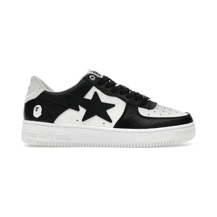 A Bathing Ape Bape Sta #4 Linecamo White Black (1K30-191-304-BLK)