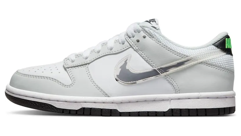 Nike Dunk Low Glitch Swoosh White Grey (DV3033-001)